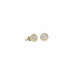 Solitär Ohrstecker in Zargenfassung mit ins. ca. 0,5ct - Bild 2 Vorschau