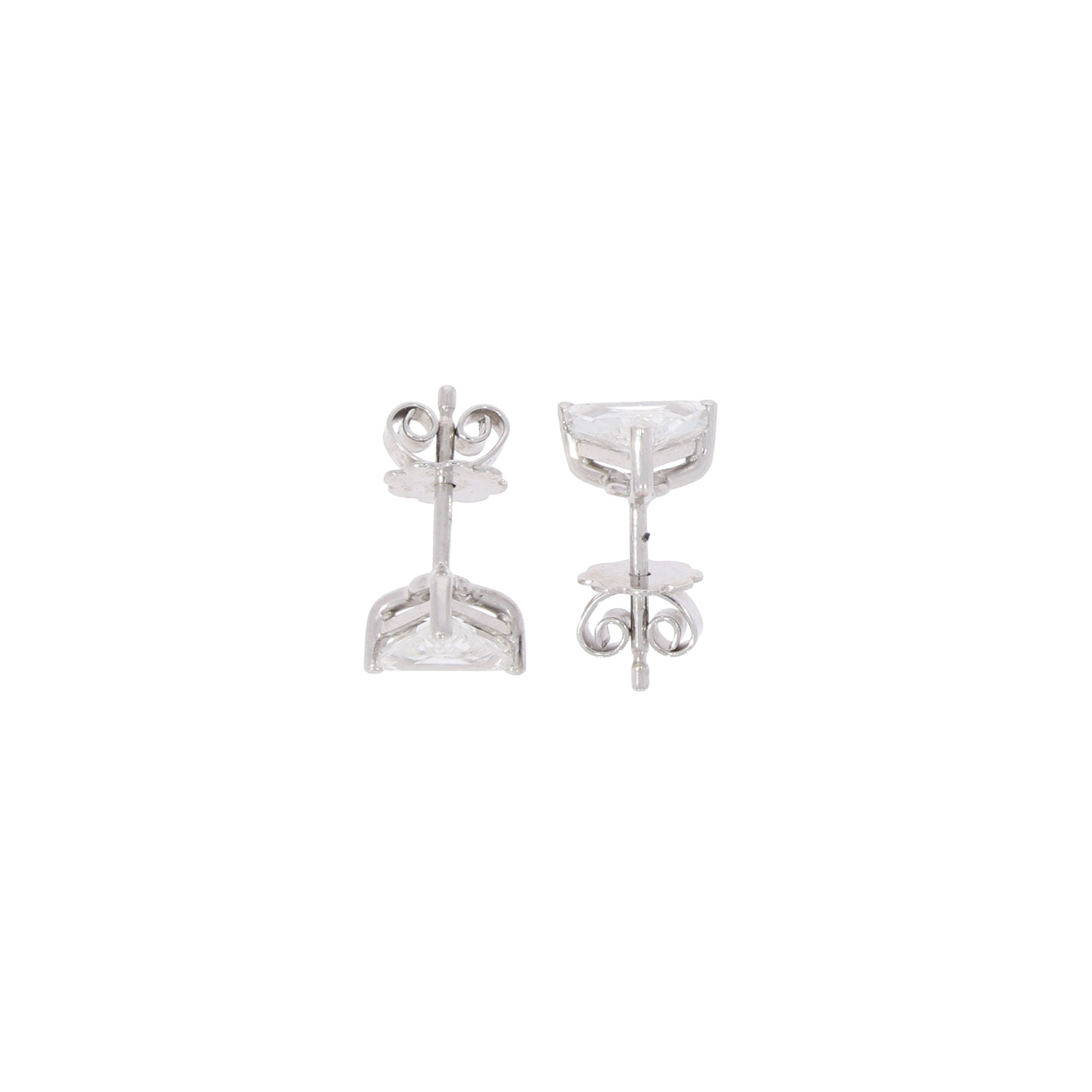 Trillanten Ohrstecker Weißgold 585 / 14K ca. 1,3ct - Bild 4
