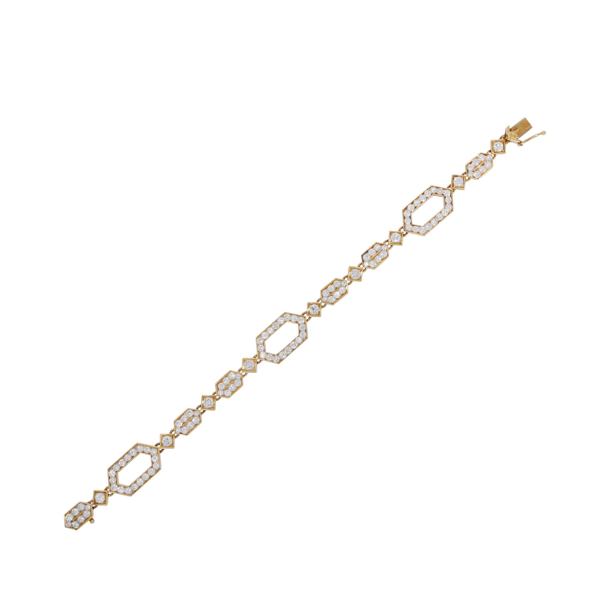 Armband 17,5cm Gelbgold 750 / 18K mit ca.5,34ct Diamanten - Bild 4