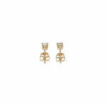 Solitär Ohrstecker Gelbgold 750 / 18K mit ins. 0,22ct Diamanten - Bild 4 Vorschau