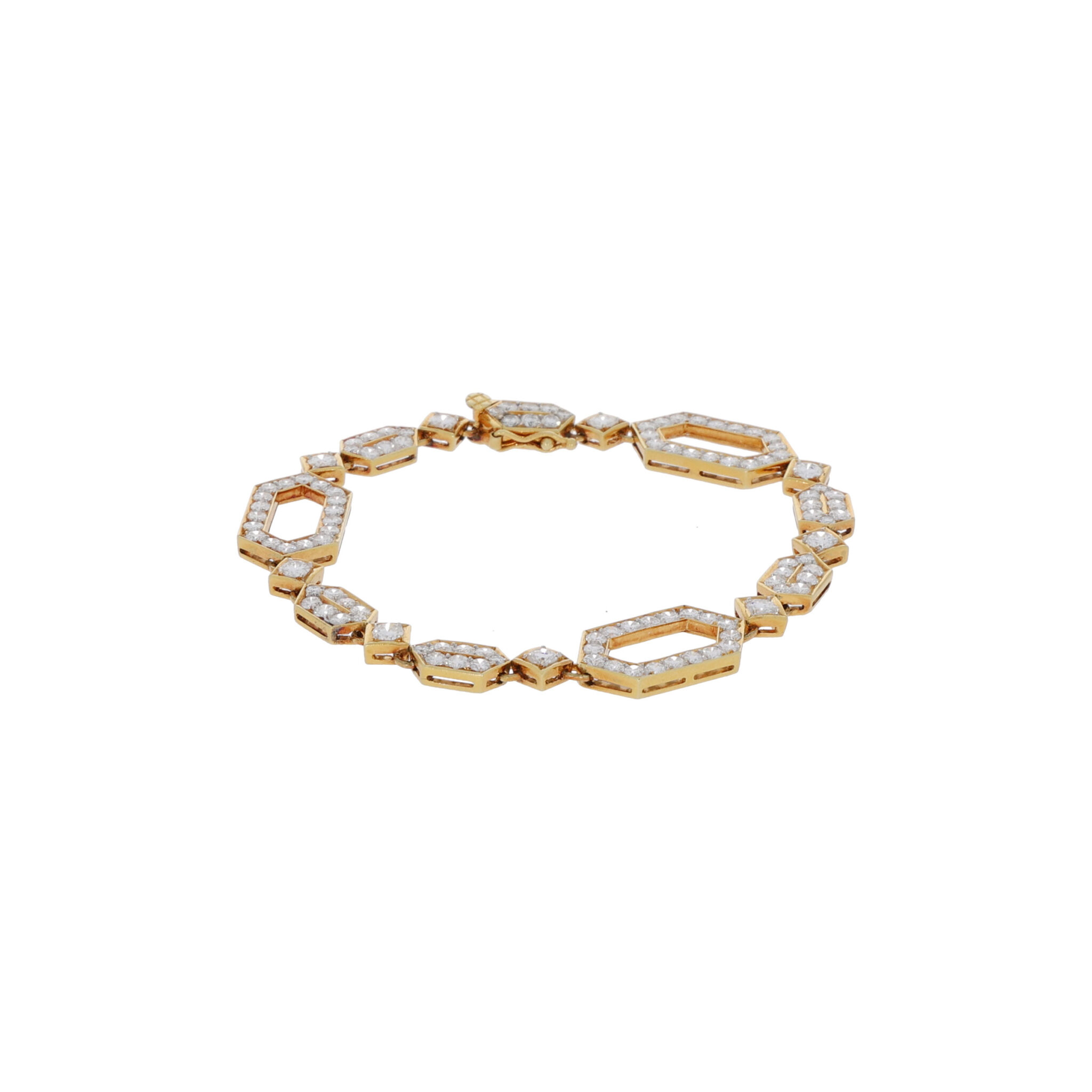 Armband 17,5cm Gelbgold 750 / 18K mit ca.5,34ct Diamanten