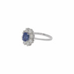 Ceylonsaphir Ring Gr.60 Weißgold 750 / 18K mit ca. 1,5ct Diamanten - Bild 2 Vorschau
