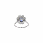 Ceylonsaphir Ring Gr.60 Weißgold 750 / 18K mit ca. 1,5ct Diamanten - Bild 3 Vorschau