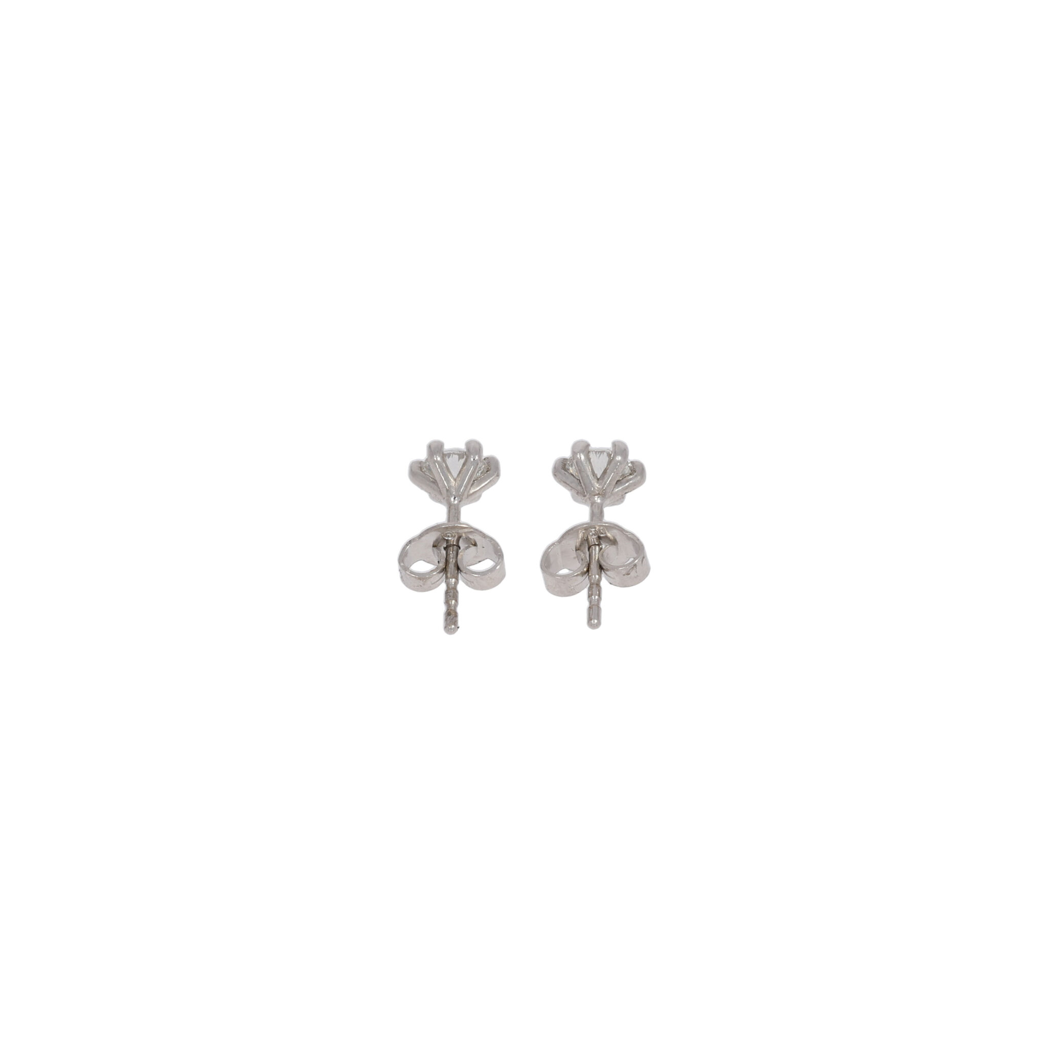 Solitär Ohrstecker Weißgold 750 / 18K mit ins. 0,62ct Diamanten HRD Zertifikat - Bild 4