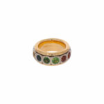 Drehring Gr.57,5 Weiß- Gelbgold 750 / 18K mit 8ct bunten Saphiren - Bild 2 Vorschau