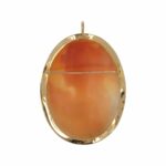 Muschel Gemme Anhänger  / Brosche mit Gelbgold 750 / 18K - Bild 2 Vorschau