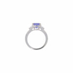 Tansanit Ring Gr.53 Weißgold 750 / 18K mit ca. 0,3ct Diamanten - Bild 4 Vorschau
