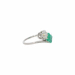 Ring Gr.53 Platin 950 mit Smaragd ca.1,6ct und Diamanten ca. 1,7ct - Bild 2 Vorschau