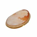Muschel Gemme Anhänger  / Brosche mit Gelbgold 750 / 18K - Bild 3 Vorschau