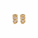 Tanzanit Ohrschmuck Gelbgold 750 / 18K mit ca. 0,5ct Diamanten - Bild 3 Vorschau
