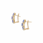 Tanzanit Ohrschmuck Gelbgold 750 / 18K mit ca. 0,5ct Diamanten - Bild 4 Vorschau