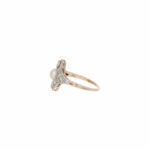 Art Deco Ring Gr.50 Weiß- / Gelbgold 585 / 14K mit ca. 0,25ct Diamanten - Bild 2 Vorschau