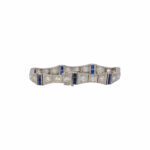 Riviérearmband Platin 950 mit 1,8ct Saphiren und 3,85ct Diamanten - Bild 4 Vorschau