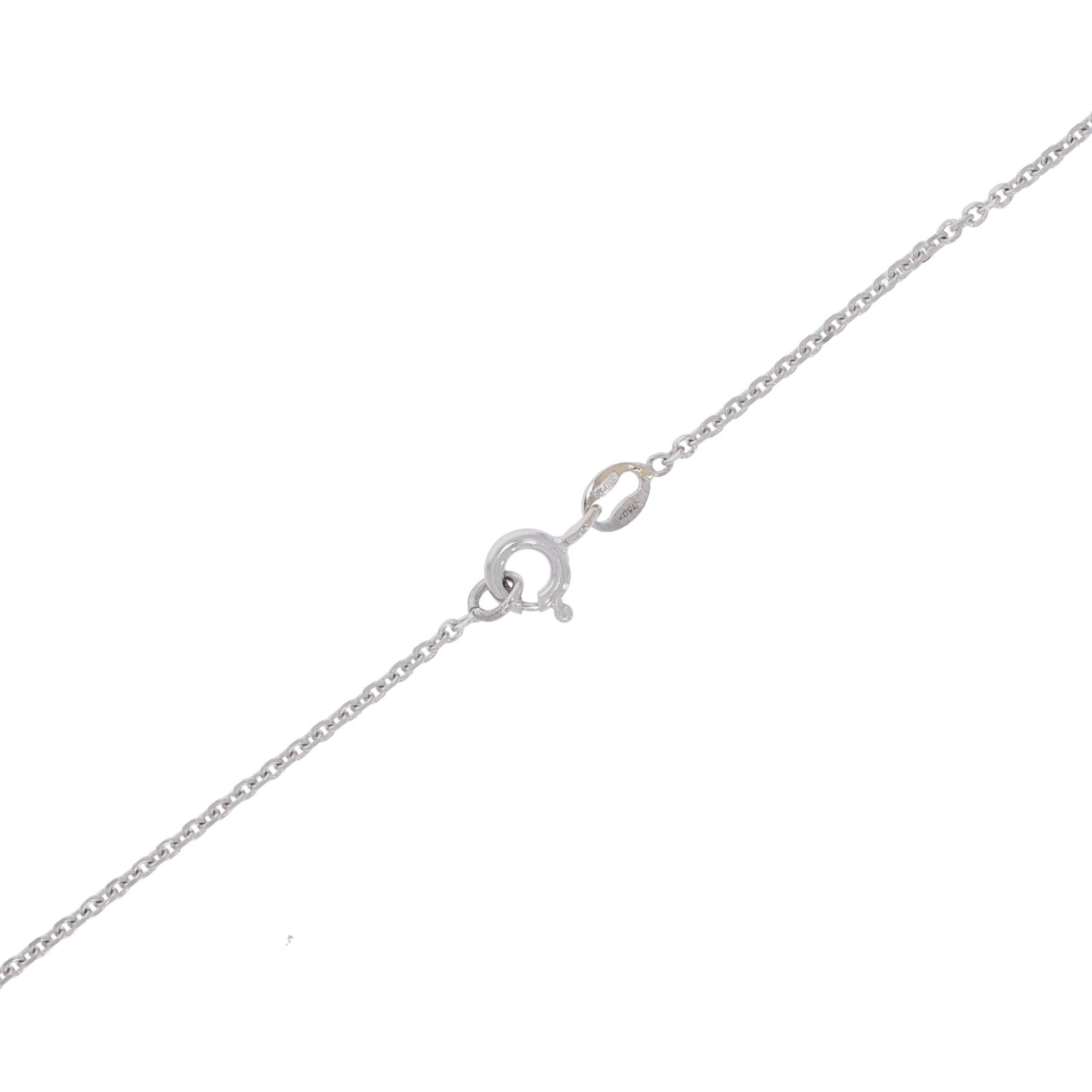 Kette mit Anhänger Weißgold 750 / 18K mit ca. 0,34ct Diamanten - Bild 3