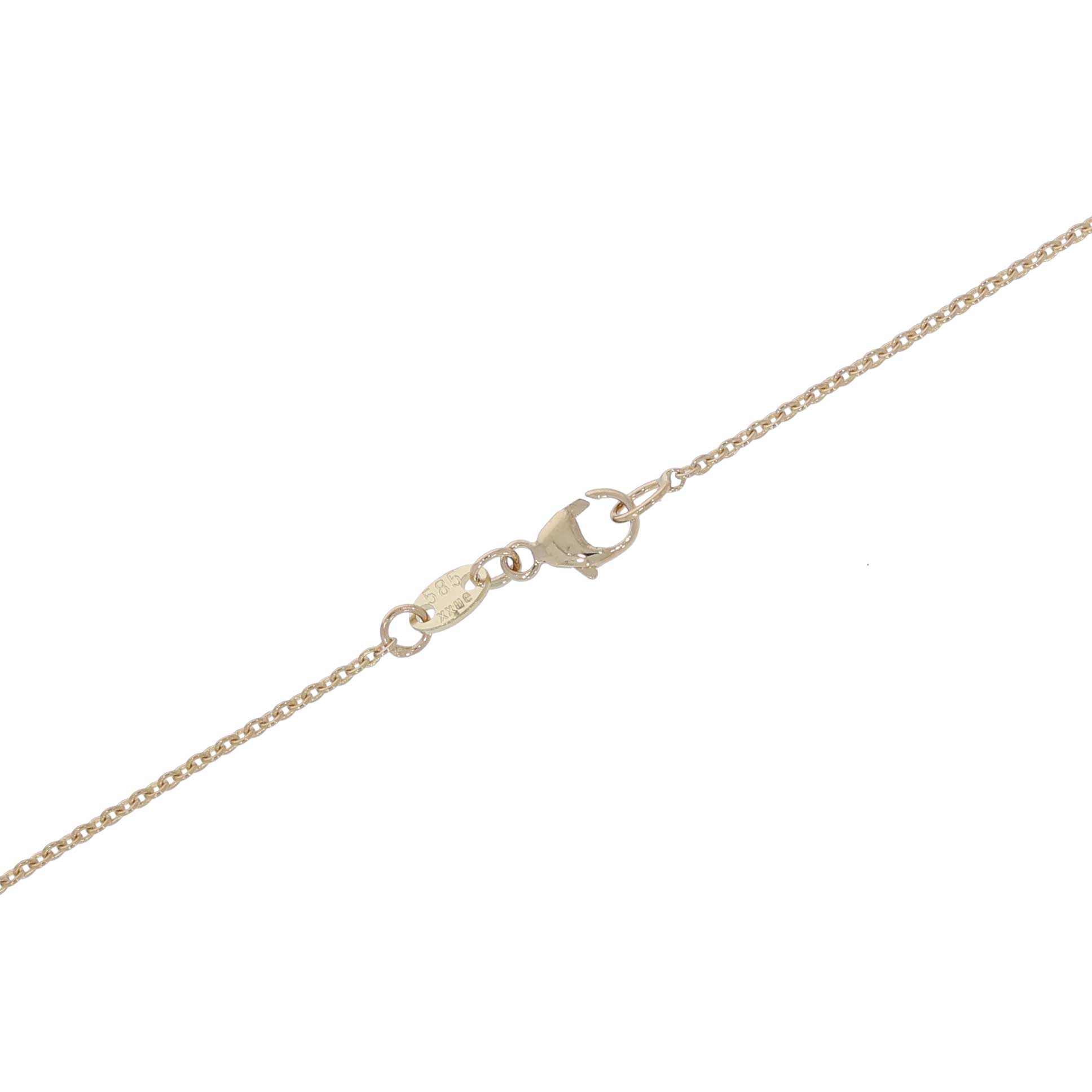 Kette mit Anhänger Gelbgold 585 / 14K mit 0,08ct Diamant - Bild 4