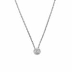 Kette mit Solitäranhänger Weißgold 585 / 14K mit ca. 0,14ct Diamant Vorschau