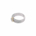 Princess Cut Ring Gr.55,5 Gelb,- Weißgold 750 / 18K mit ins. 0,87ct Diamanten - Bild 2 Vorschau