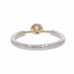 Solitärring Gr.54 Platin 950 Gelbgold 750 mit 0,1ct Diamant - Bild 3 Vorschau