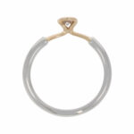 Solitärring Gr.54 Platin 950 Gelbgold 750 mit 0,1ct Diamant - Bild 2 Vorschau