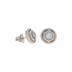 Solitärohrstecker Platin 950 mit ca. 0,35ct Altschliff - Bild 3 Vorschau