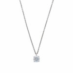 Kette mit Solitäranhänger Weißgold 750 / 18K mit 0,8ct Diamant / GIA Zertifikat - Bild 2 Vorschau