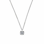 Kette mit Solitäranhänger Weißgold 750 / 18K mit 0,8ct Diamant / GIA Zertifikat - Bild 3 Vorschau