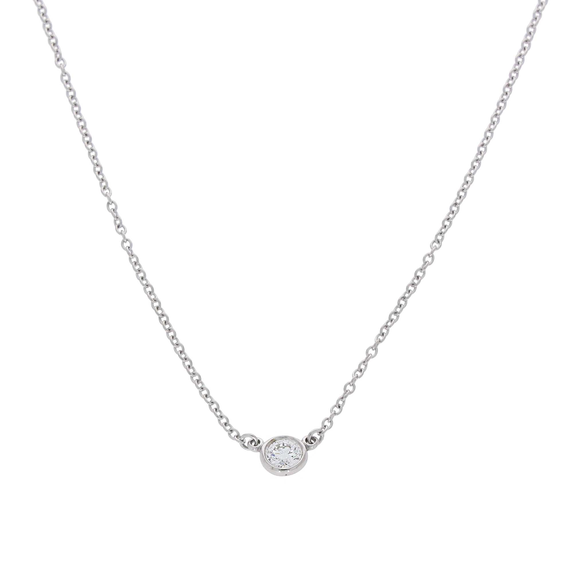 Tiffany & Co. Solitärkette Platin 950 mit ca. 0,15ct Diamant