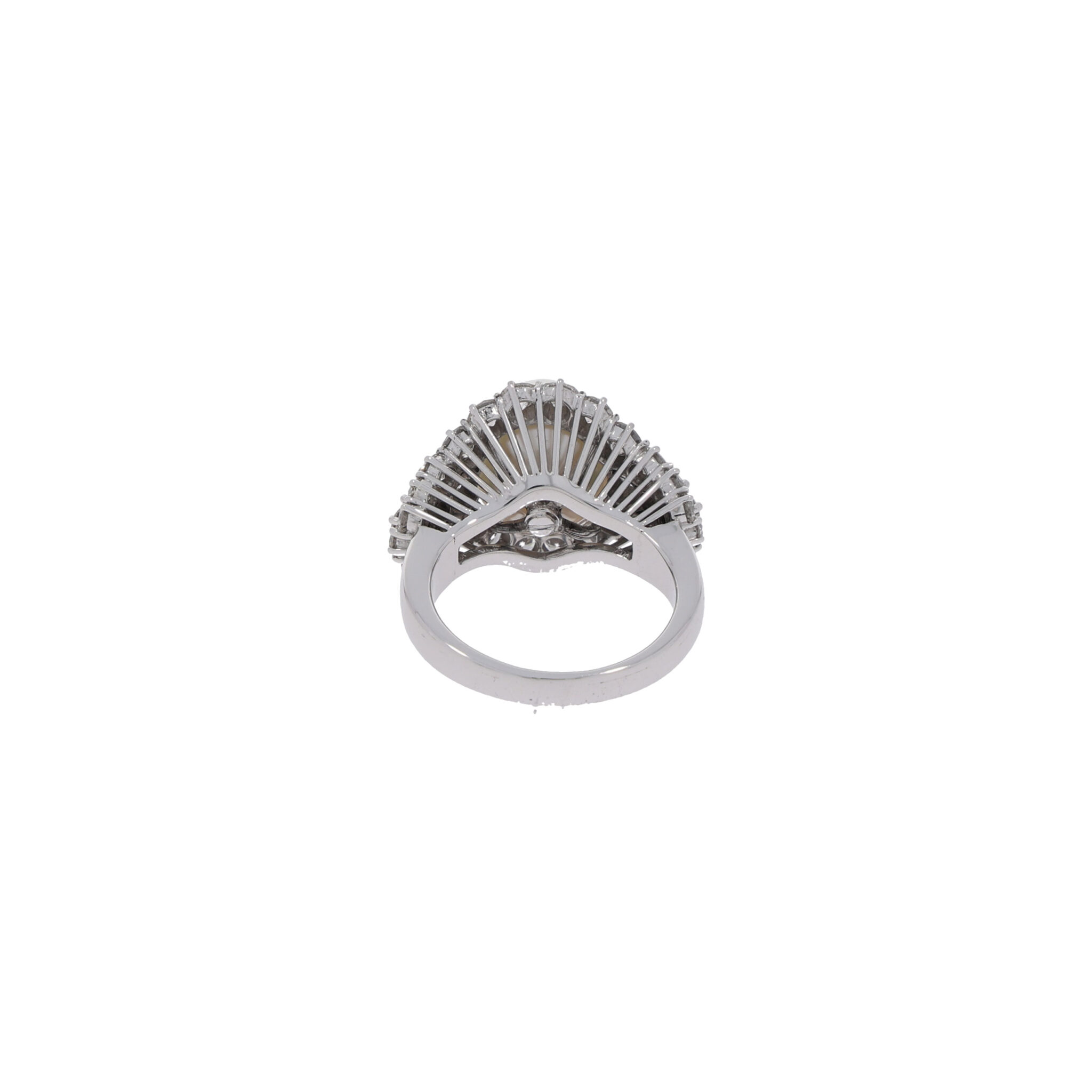 Ring Gr. 57 Weißgold 750 / 18K mit Tahiti Zuchtperle und ca. 2,50 ct Diamanten - Bild 4