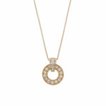 Kette mit Anhänger Gelbgold 750 / 18K mit ca. 0,80 ct Diamanten - Bild 2 Vorschau