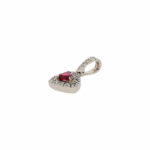 Anhänger Weißgold 750 / 18K mit ca. 0,95 ct Rubin und ca. 0,28 ct Diamanten - Bild 2 Vorschau