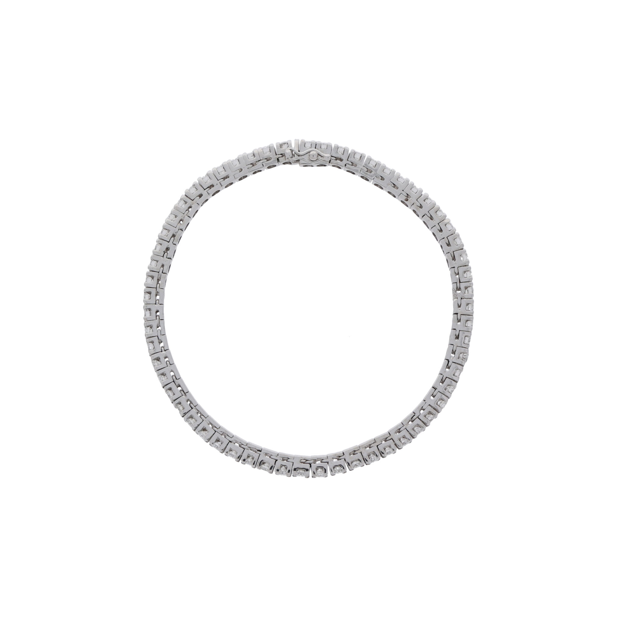 Tennisarmband Weißgold 585 / 14K mit ca. 3ct Diamanten - Bild 2