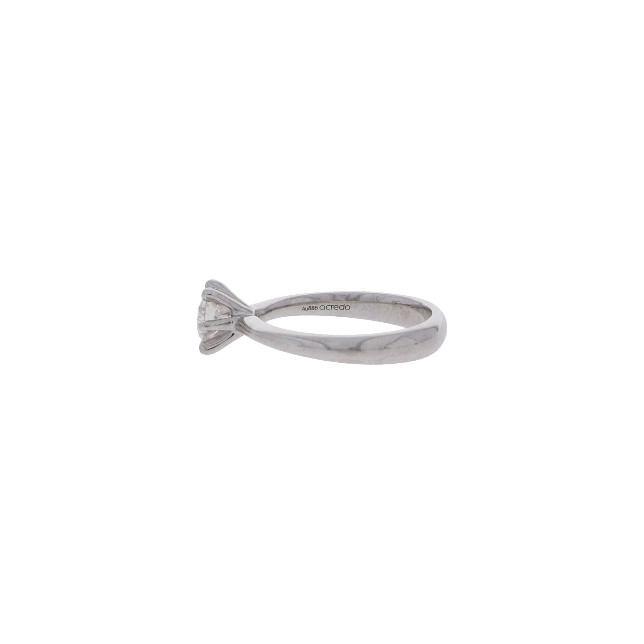 Solitärring Gr.52 Weißgold 585 / 14K mit 0,5ct Diamant GIA Zertifikat - Bild 2