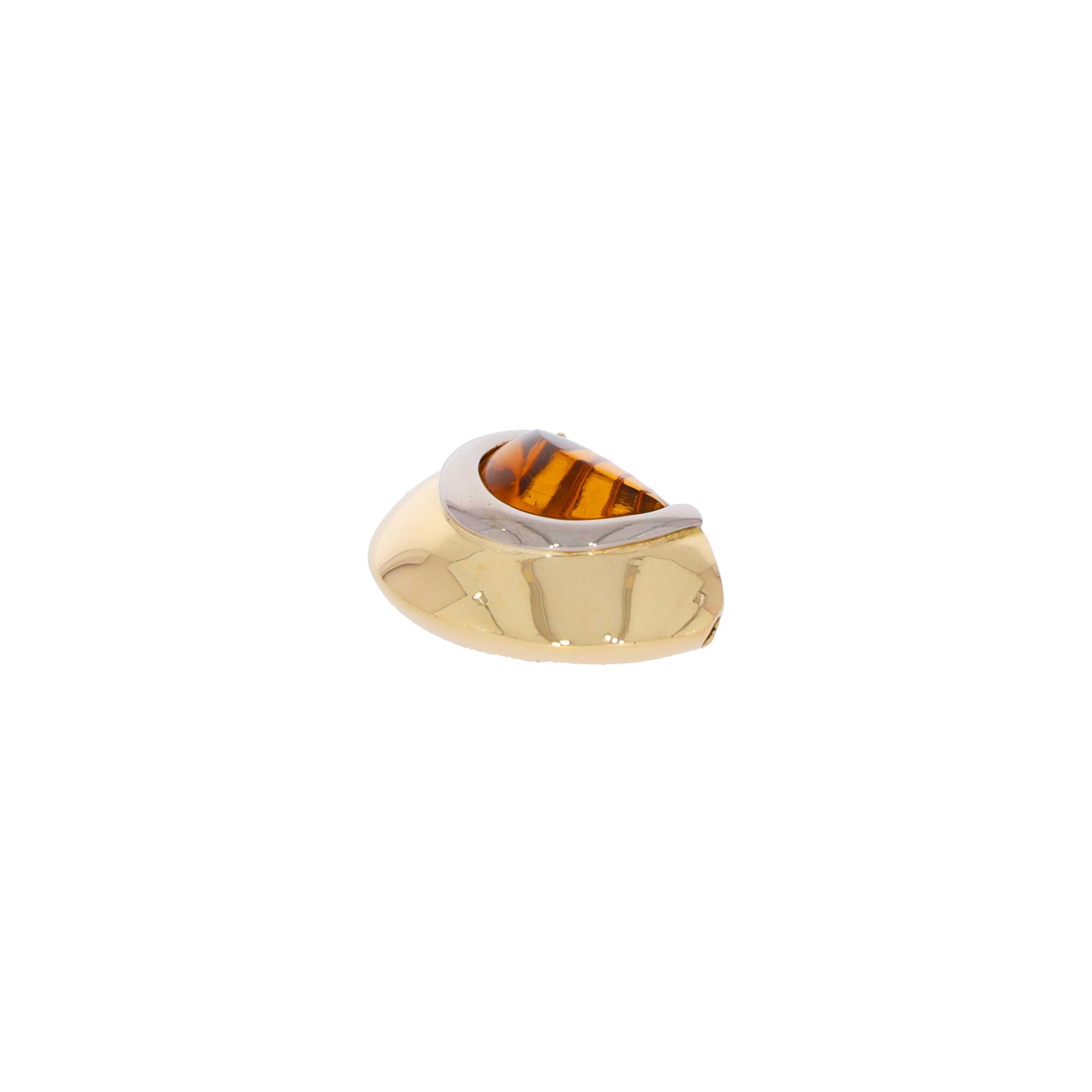 Bajonettschließe Weiß- / Gelbgold 750 / 18K mit Citrin und kleinem Diamant - Bild 2