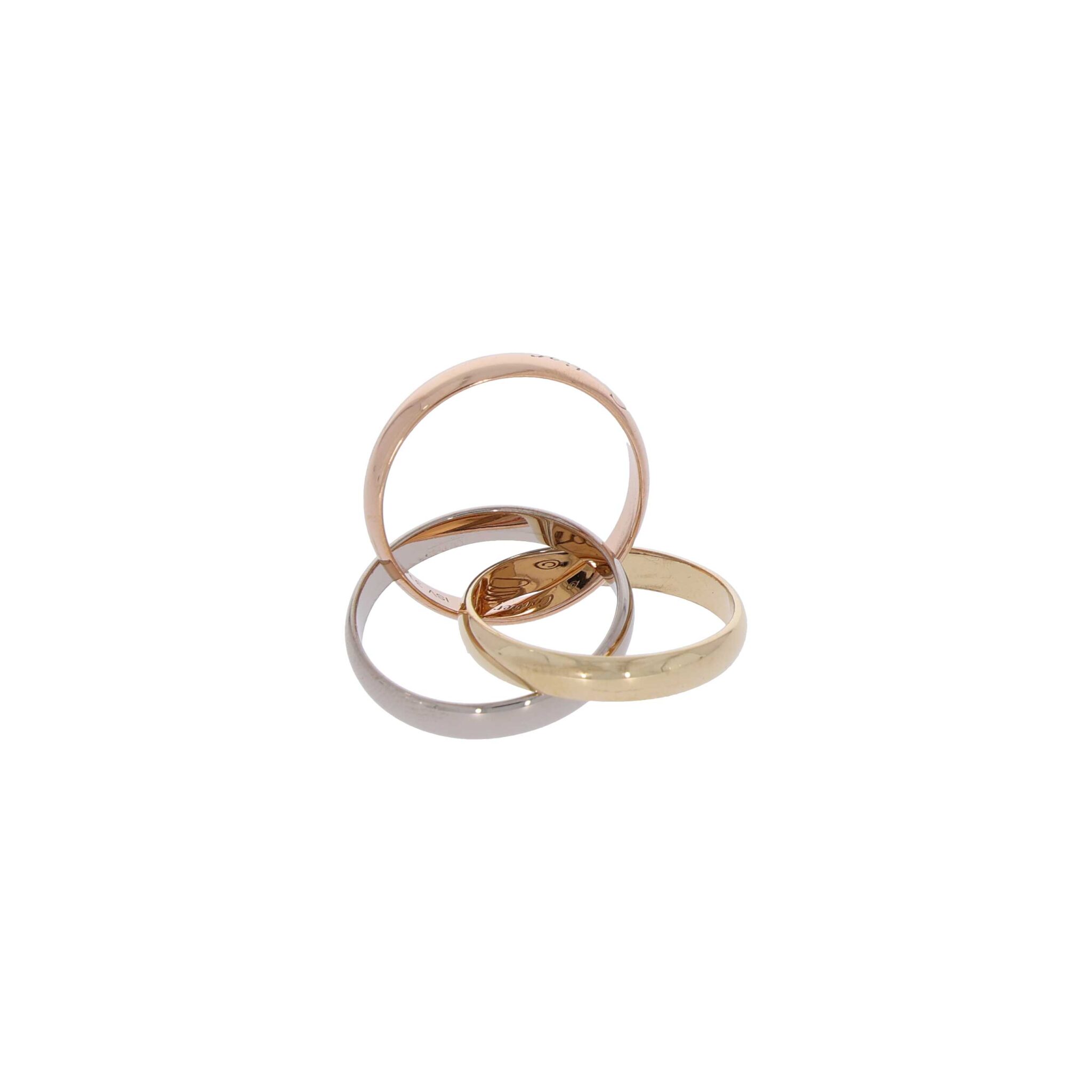 Cartier Trinity Ring Gr.50,5 Mehrfarbiges Gold 750 / 18K mit Box - Bild 4