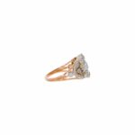 Jugendstil Ring Gr.52 Roségold / Silber mit 1,2ct Altschliff Diamanten - Bild 4 Vorschau