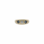 Ring Gr.56 Gelbgold 750 / 18K mit Diamant und Saphiren Vorschau