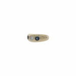 Ring Gr.56 Gelbgold 750 / 18K mit Diamant und Saphiren - Bild 2 Vorschau