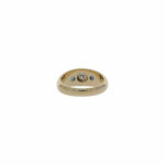 Ring Gr.56 Gelbgold 750 / 18K mit Diamant und Saphiren - Bild 4 Vorschau