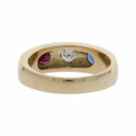 Ring Gr.56 Gelbgold 750 / 18K mit Diamant, Saphir und Rubin - Bild 3 Vorschau