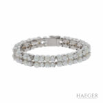 Perlen Armband 17,5cm Weißgold 750 / 18K mit 8,4ct Diamanten - Bild 3 Vorschau