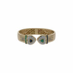 Armreif Gelbgold 750 / 18K mit Diamanten Smaragden und Saphiren Vorschau