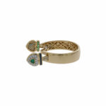 Armreif Gelbgold 750 / 18K mit Diamanten Smaragden und Saphiren - Bild 3 Vorschau