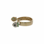 Armreif Gelbgold 750 / 18K mit Diamanten Smaragden und Saphiren - Bild 4 Vorschau