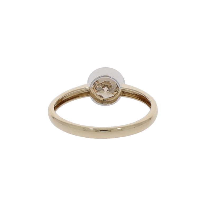 Ring Gr.60 Gelb,- Weißgold 585 / 14K mit ca. 1ct Diamant - Bild 4