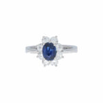 Diamant Saphir Ring Weißgold 750/18K. Gr 52 IF/G Vorschau
