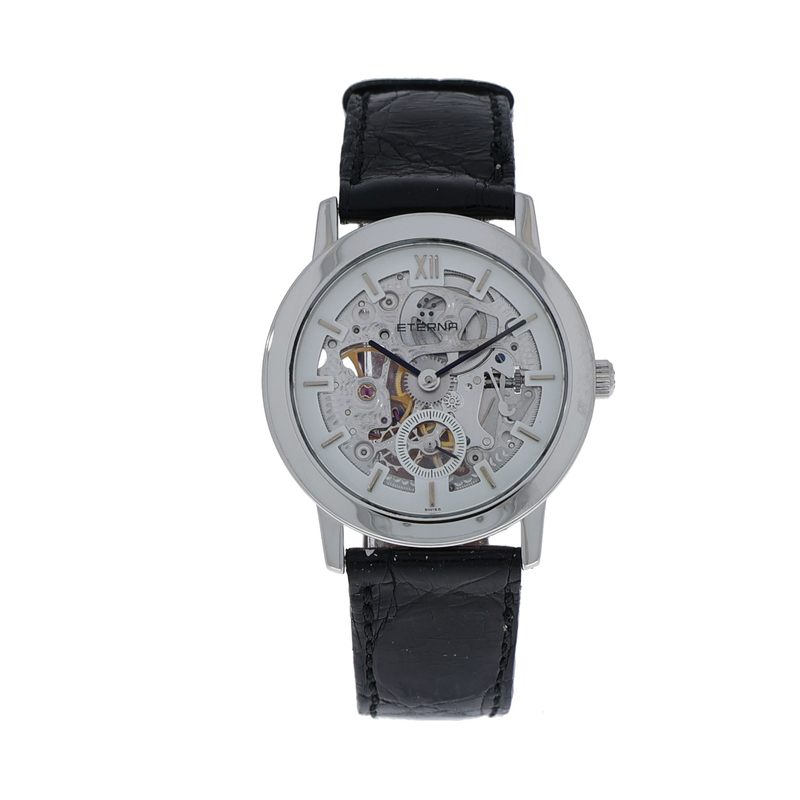 Eterna 1856 Platin Skeleton Watch 3301.78.63 Vintage Full Set NOS ungetragen m. Zertifikat