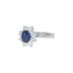 Diamant Saphir Ring Weißgold 750/18K. Gr 52 IF/G - Bild 2 Vorschau