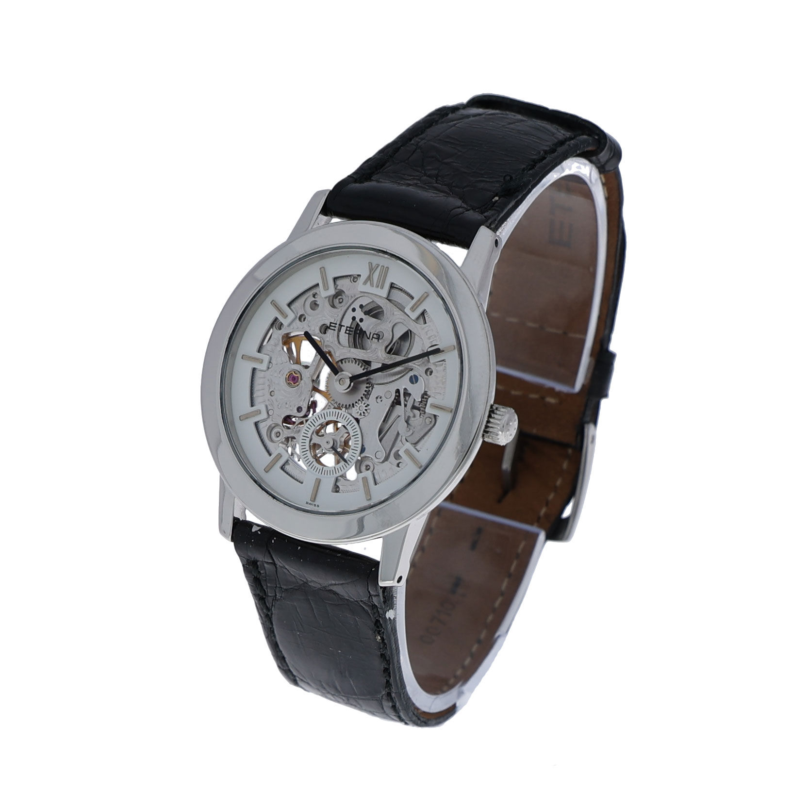 Eterna 1856 Platin Skeleton Watch 3301.78.63 Vintage Full Set NOS ungetragen m. Zertifikat - Bild 2