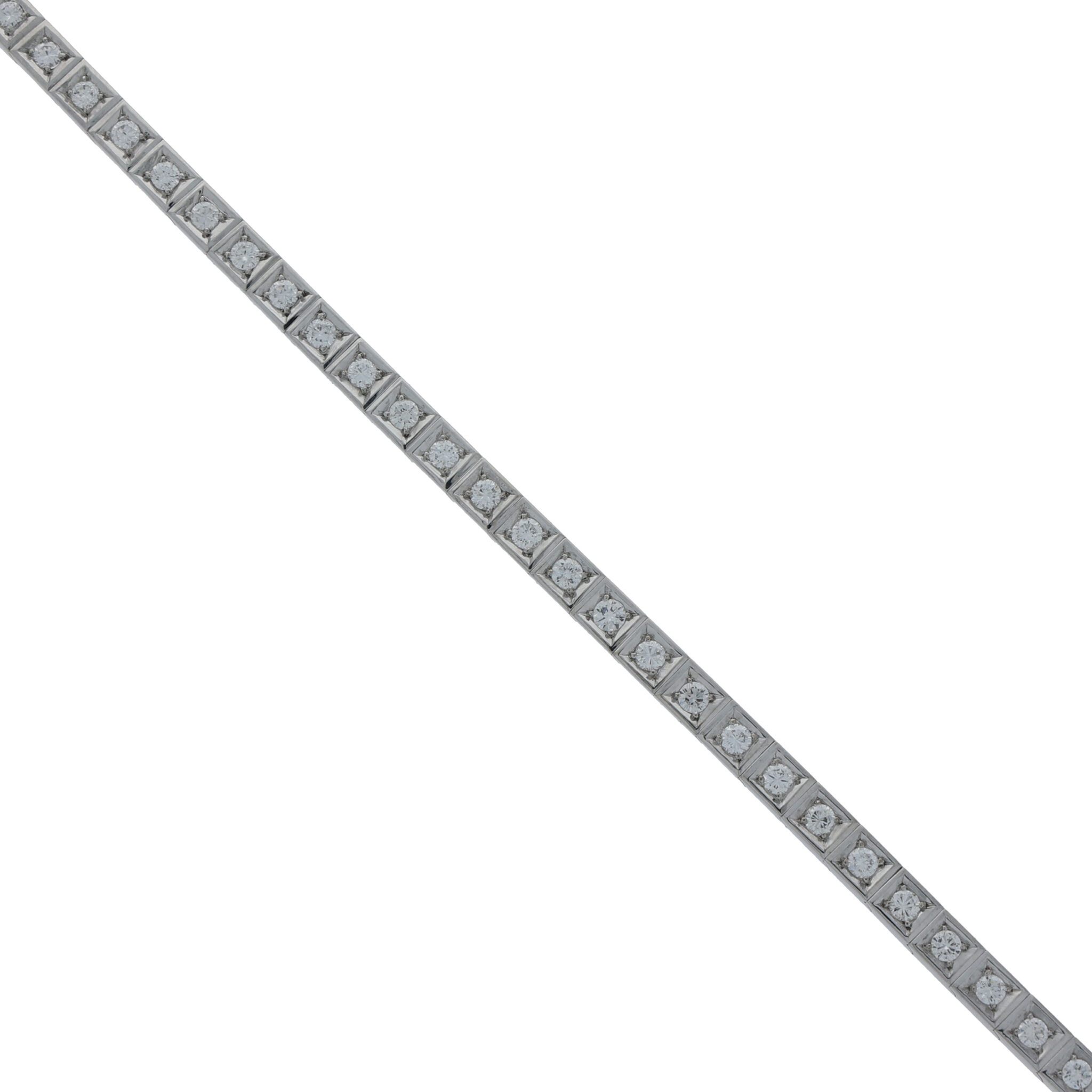 Rieviérearmband 18,5cm Weißgold 585 / 14K mit 2,88ct Diamanten - Bild 4