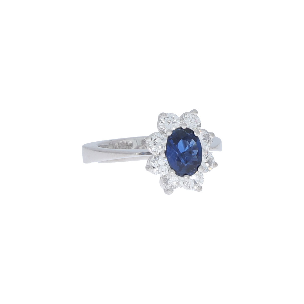 Diamant Saphir Ring Weißgold 750/18K. Gr 52 IF/G - Bild 3